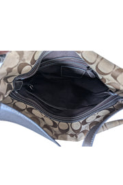 Coach - Beige & Brown Monogram Canvas Shoulder Bag - Current Boutique