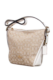 Current Boutique-Coach - Beige & Cream "Jacquard Dufflette" Bag