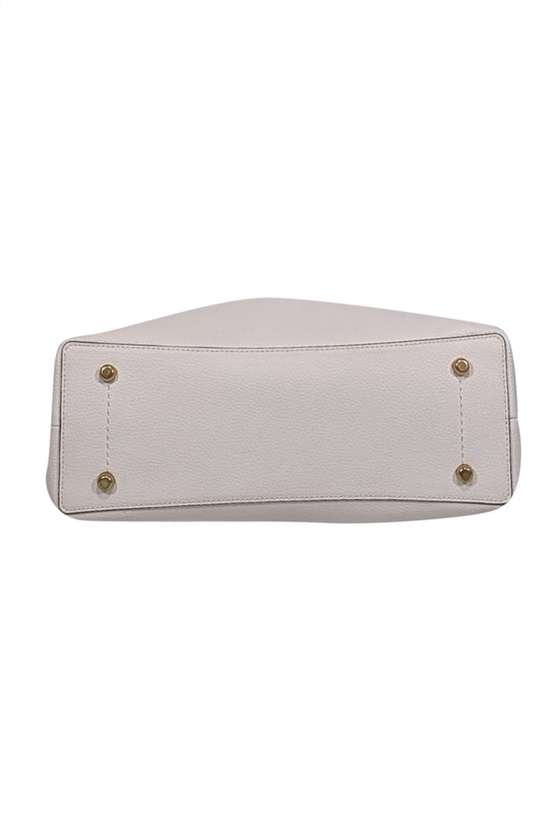 Current Boutique-Coach - Ivory Pebbled Leather "Willow" Shoulder bag w/ Beige Straps