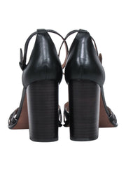 Current Boutique-Coach - Black Leather Open Toe Strappy Sandal Sz 7