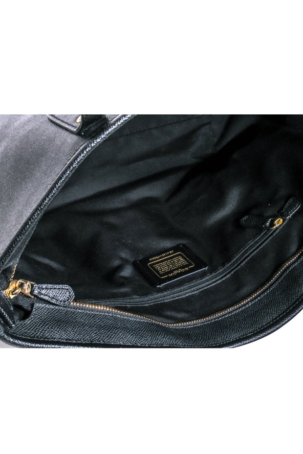 Current Boutique-Coach - Black Pebbled Leather Tote Bag