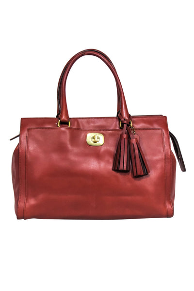 Current Boutique-Coach - Cognac Leather Tote Bag