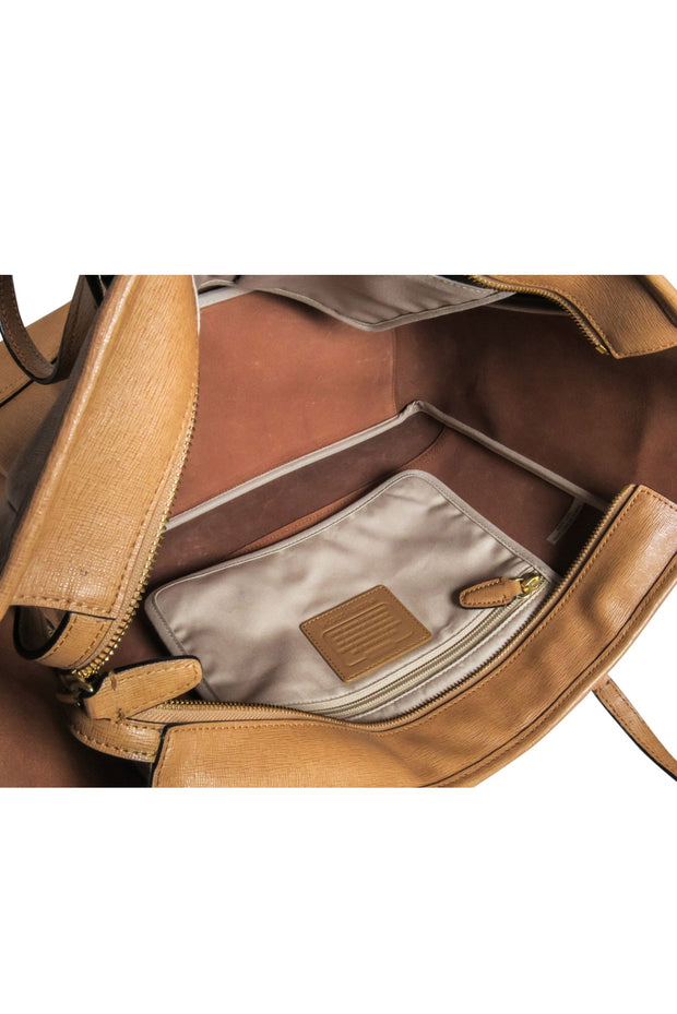 Current Boutique-Coach - Tan Saffiano Leather Tote Bag