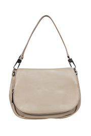 Current Boutique-Coccinelle - Beige Grained Leather Shoulder Bag