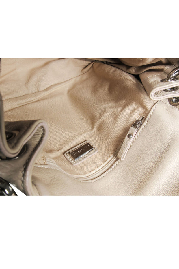 Current Boutique-Coccinelle - Beige Grained Leather Shoulder Bag