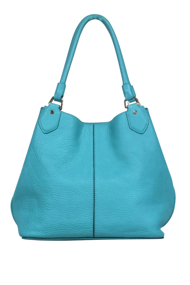 Current Boutique-Cole Haan - Turquoise Blue Pebbled Leather Tote Bag