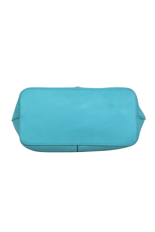 Current Boutique-Cole Haan - Turquoise Blue Pebbled Leather Tote Bag