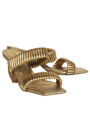 Current Boutique-Cult Gaia - Gold "Valence" Mule Heels Sz 9
