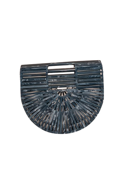 Current Boutique-Cult Gaia - Blue Marbled Acrylic Ark Mini Bag