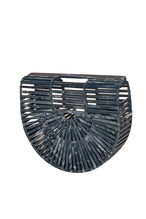 Current Boutique-Cult Gaia - Blue Marbled Acrylic Ark Mini Bag