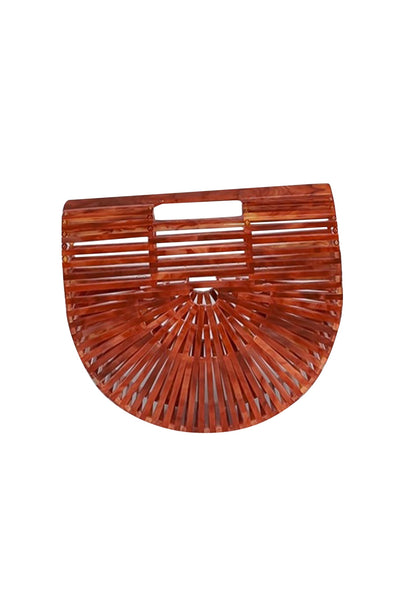 Current Boutique-Cult Gaia - Orange Marbled Acrylic Ark Mini Bag