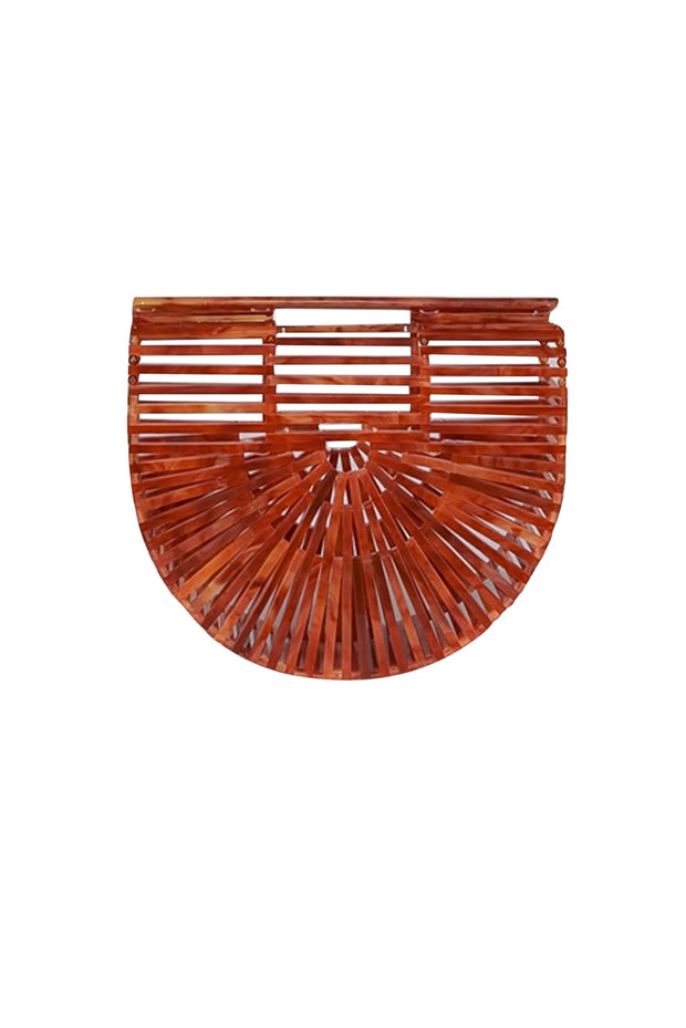 Current Boutique-Cult Gaia - Orange Marbled Acrylic Ark Mini Bag