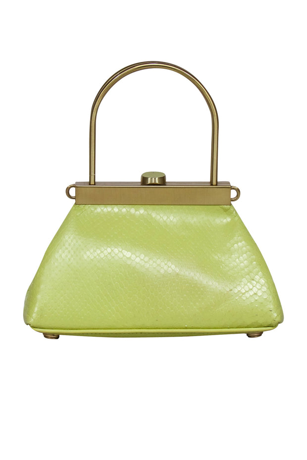 Current Boutique-Cult Gaia - Green Snake Skin Textured Crossbody Bag