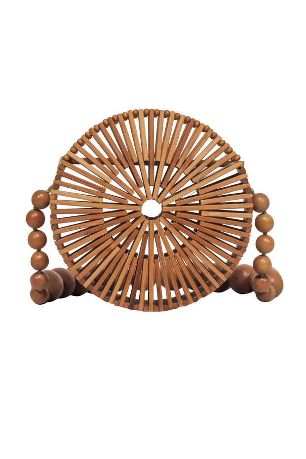 Current Boutique-Cult Gaia - Tan Wooden Round Shoulder Bag