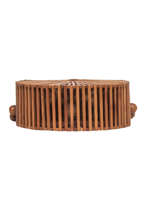 Current Boutique-Cult Gaia - Tan Wooden Round Shoulder Bag