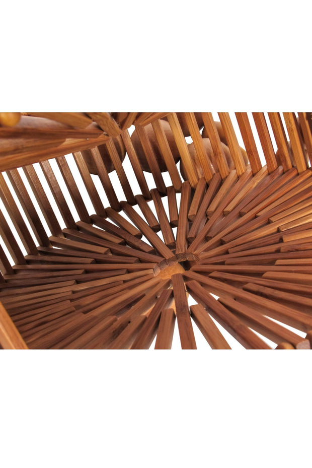Current Boutique-Cult Gaia - Tan Wooden Round Shoulder Bag