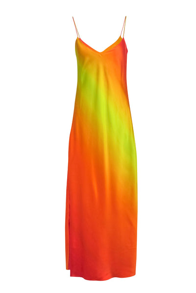 Current Boutique-Dannijo - Orange & Yellow Ombre Silk Sleeveless Maxi Dress Sz M