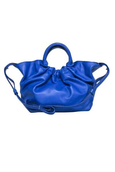 Current Boutique-Demellier London - Royal Blue Ruched Top Mini Handbag