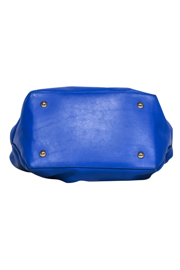 Current Boutique-Demellier London - Royal Blue Ruched Top Mini Handbag