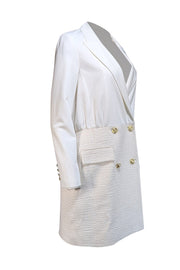 Derek Lam - Ivory Faux Wrap Bodice w/ Tweed Bottom Skirt Sz 8 - Current Boutique