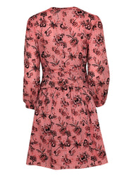 Current Boutique-Derek Lam - Peach, Orange, & Black Floral Print Cotton Dress Sz 8