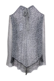 Current Boutique-Derek Lam - Black & White Multi Spot Print Cold Shoulder Top Sz 6
