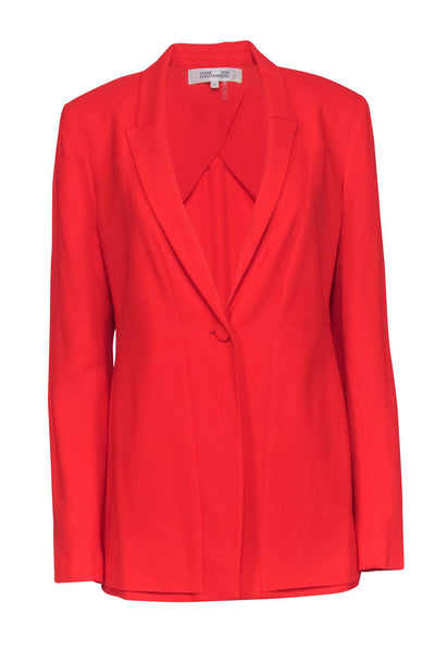 Current Boutique-Diane von Furstenberg - Red Single-Button Blazer Sz 8