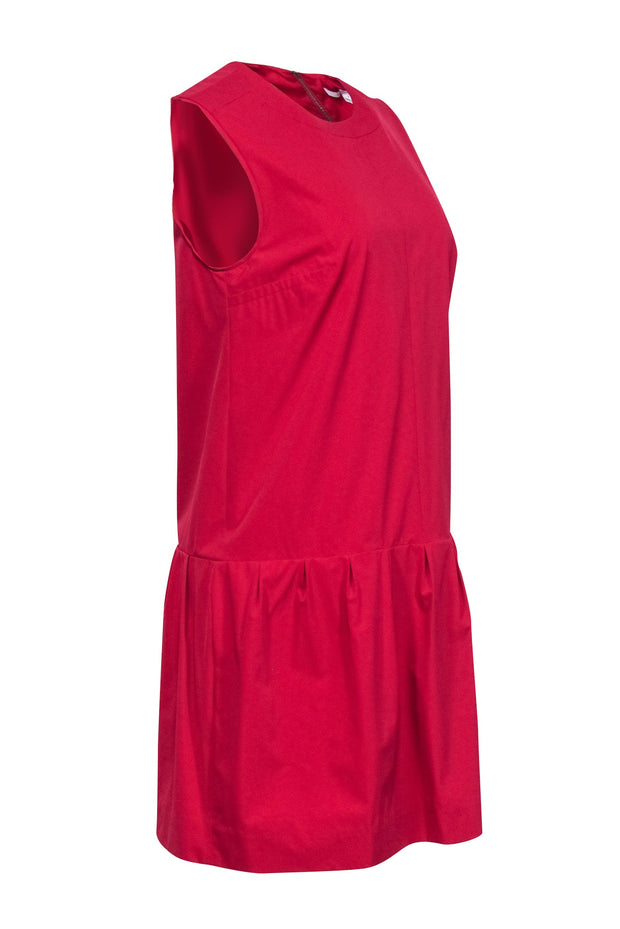Current Boutique-Diane von Furstenberg - Deep Pink Sleeveless Drop Waist Dress Sz 8