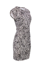 Current Boutique-Diane von Furstenberg - Brown & Cream Print Short Sleeve Dress Sz 10
