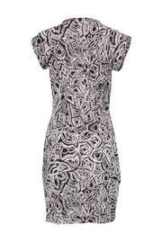 Current Boutique-Diane von Furstenberg - Brown & Cream Print Short Sleeve Dress Sz 10