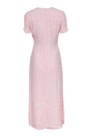 Current Boutique-TVF for DVF - Blush Pink Spotted Short Sleeve Maxi Dress Sz 4