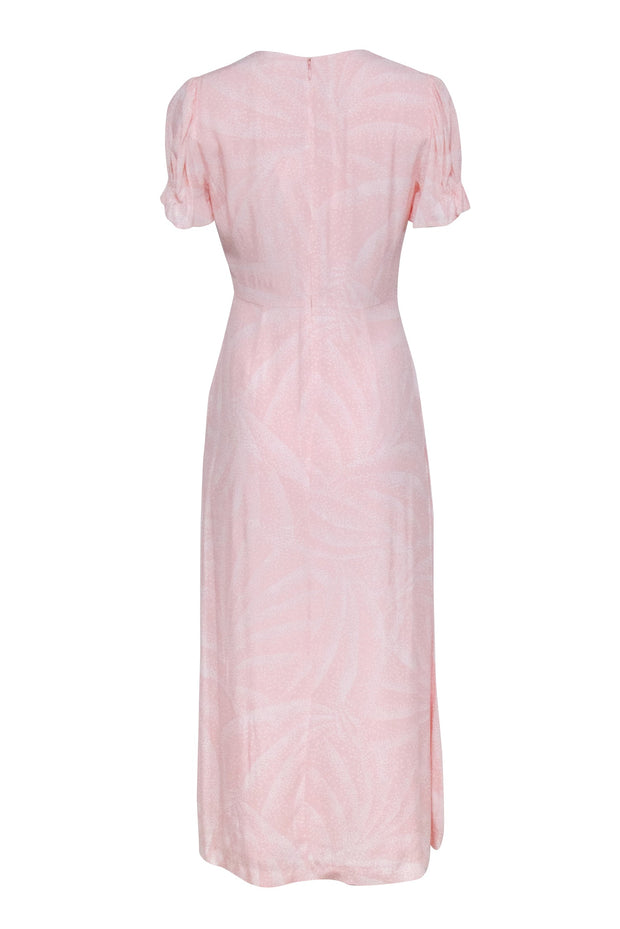Current Boutique-TVF for DVF - Blush Pink Spotted Short Sleeve Maxi Dress Sz 4