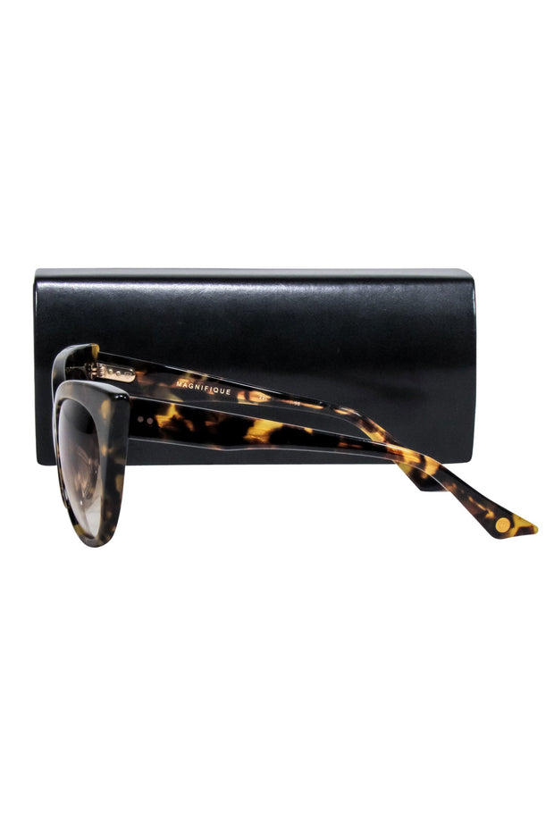Current Boutique-Dita - Brown Tortoise Cat Eye Sunglasses