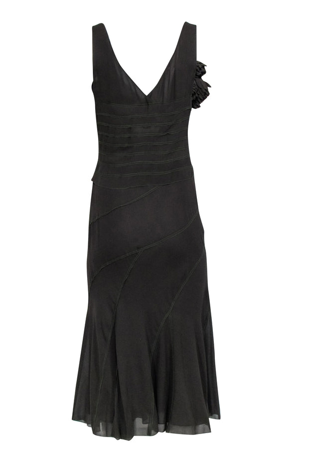 Current Boutique-DKNY - Olive Green Sleeveless Dress w/ Contrast Stitching Sz 6