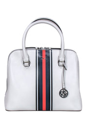 Current Boutique-DKNY - Ivory Structured Middle Strip Handbag