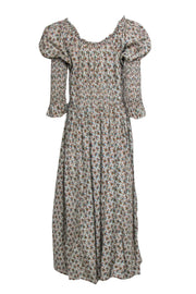 Current Boutique-Doen - Ivory w/ Multi Color Floral Print Maxi Dress Sz Xl