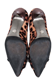 Current Boutique-Dolce & Gabbana - Brown & Tan Leopard Print Pointed Toe Pumps Sz 6.5