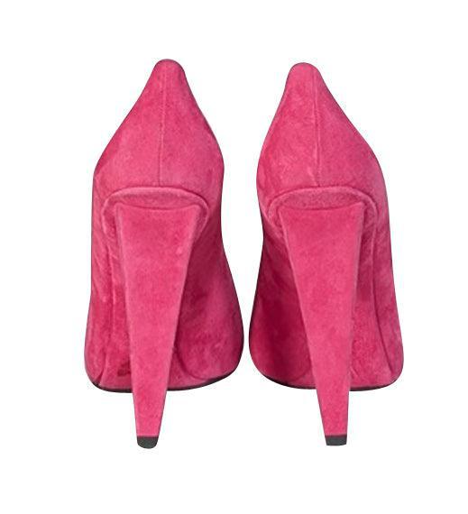 Current Boutique-Dolce & Gabbana - Pink Suede Angular Heel Pumps Sz 9
