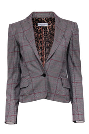 Current Boutique-Dolce & Gabbana - Beige, Black, & Red Plaid Blazer Sz 2