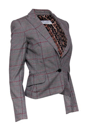 Current Boutique-Dolce & Gabbana - Beige, Black, & Red Plaid Blazer Sz 2