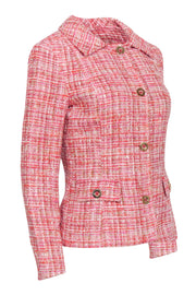 Current Boutique-Dolce & Gabbana - Red, Pink, & Cream Tweed Blazer Sz 8