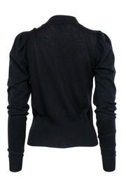 Current Boutique-Dolce & Gabbana - Black Wool Blend Cardigan w/ Heart Buttons Sz 2