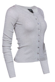 Current Boutique-Dolce & Gabbana - Silver Glitter Bling Button Cardigan Sz XS