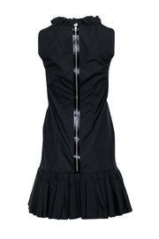 Current Boutique-Dolce & Gabbana - Black Cotton Shift Dress w/ Ruffled Hem Sz 2
