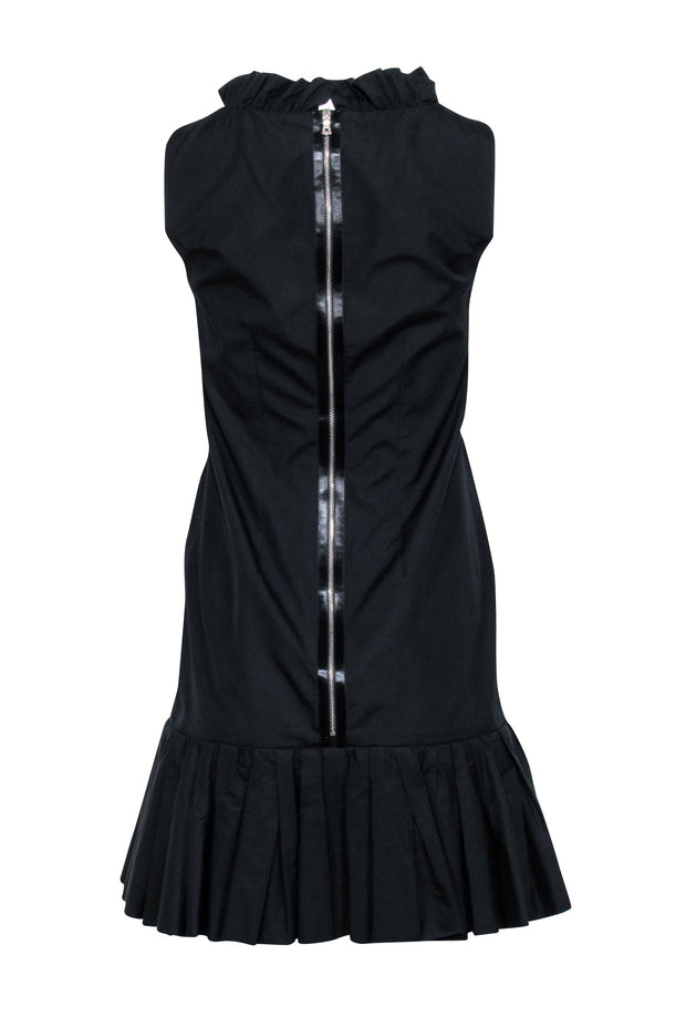Current Boutique-Dolce & Gabbana - Black Cotton Shift Dress w/ Ruffled Hem Sz 2
