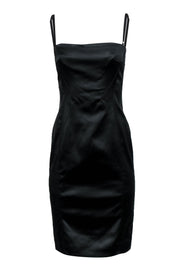 Current Boutique-Dolce & Gabbana - Black Satin Sleeveless Midi Dress Sz 8