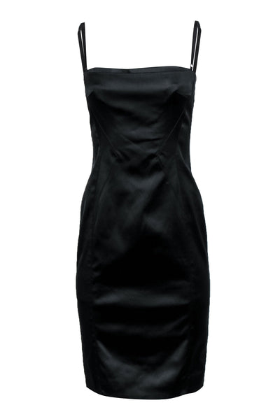 Current Boutique-Dolce & Gabbana - Black Satin Sleeveless Midi Dress Sz 8