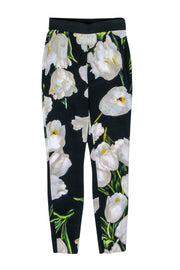 Current Boutique-Dolce & Gabbana - Black & Ivory Floral Skinny Leg Pant Sz 4