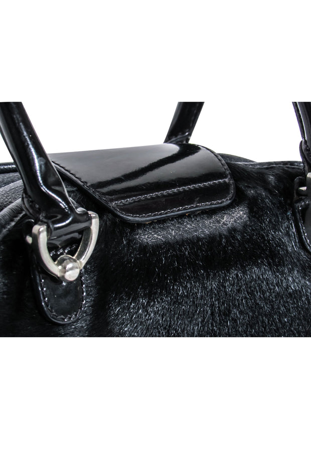 Current Boutique-Dolce & Gabbana - Black Calf Hair Textured Handbag