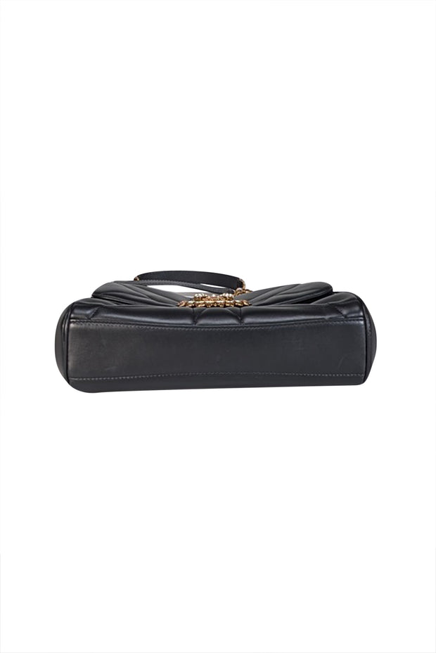 Current Boutique-Dolce & Gabbana - Black Leather Nappa Quilted Large Devotion Shoulder Bag